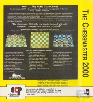 Commodore Amiga SOFTWARE TOOLWORKS THE CHESSMASTER 2000 Software Game BOXED